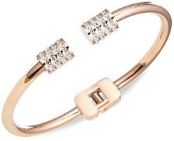 Luxe Titanium & Crystal Cuff Bracelet