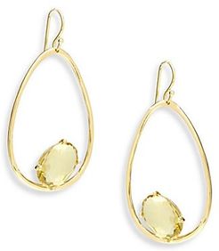 18K Rock Candy Citrine Large Frame Earrings