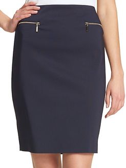 Zip Pencil Skirt