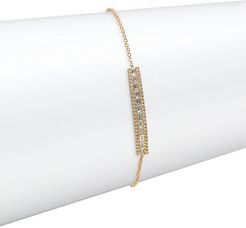 14K Yellow Gold & Diamond Bar Bracelet