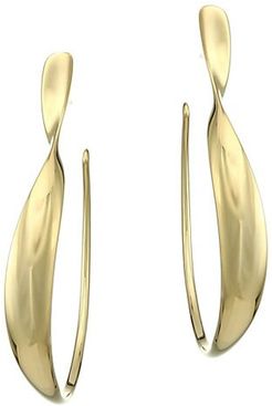 Classico 18K Yellow Gold Medium Twisted Ribbon Hoops