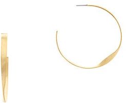 18K Goldplated Large Twisted Hoop Earrings