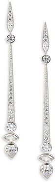 Rave Sterling Silver & Cubic Zirconia Spike Drop Earrings