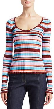 Estella Striped Ribbed Top