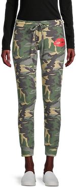 Camo-Print Cotton-Blend Jogger Pants