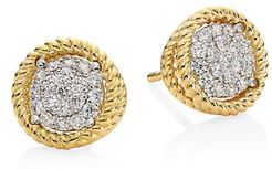 Barocco 18K Yellow Gold & 0.5 TCW Diamond Earrings