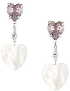 Harbour 15.24MM Mother-Of-Pearl Heart Drop Earrings