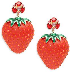 Bari Goldplated Strawberry Drop Earrings