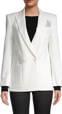 Notch Long-Sleeve Blazer