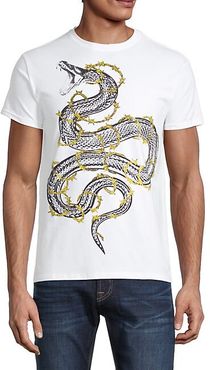 Snake Graphic Stretch-Cotton Tee