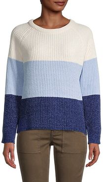 Colorblock Raglan Knitted Sweater