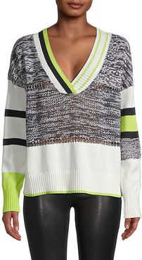 Colorblock Cotton-Blend Sweater