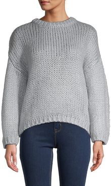 Dropped-Shoulder Knit Sweater