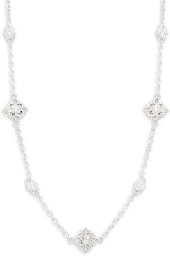 Sterling Silver & White Topaz Pendant Necklace