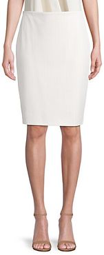 Vikena Structured Herringbone Jersey Pencil Skirt