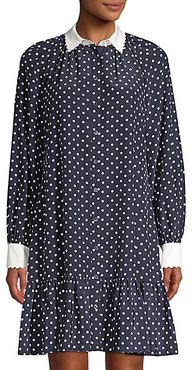 Cora Dotted Silk Dress