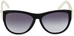 56MM Square Sunglasses