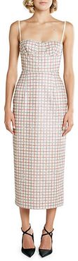 Checkered Pencil Cocktail Dress