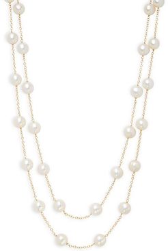 14K Yellow Gold & 8MM Freshwater Pearl Two-Row Necklace