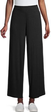 Ankle-Crop Palazzo Pants