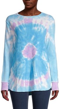 Tie-Dyed Cotton-Blend Sweater