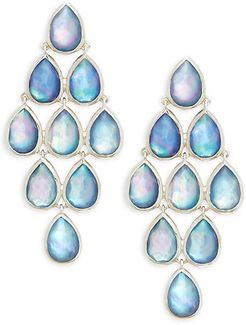 Sterling Silver & Multi-Stone Drop Earrings