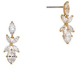 18K Goldplated & Crystal Drop Earrings