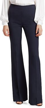 Stretch-Wool Flare Pants