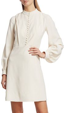 Light Cady Puff-Sleeve Dress