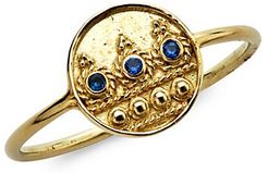 18K Yellow Gold & Sapphire Ring
