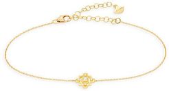 18K Yellow Gold & Diamond Chain Bracelet