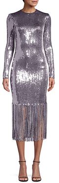 Matisse Fringe Hem Sequin Midi Dress