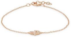 14K Rose Gold, Ruby & Diamond Bracelet