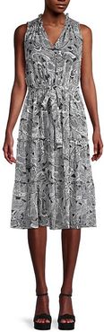 Mulan Paisley Self-Tie Dress