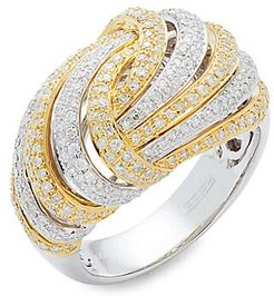 14K Two-Tone Gold & Diamond Ring