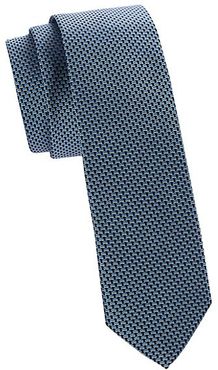 Embroidered Silk Slim Tie