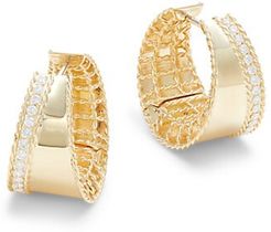 18K Yellow Gold & Diamond Earrings