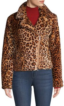 Hudson Leopard Faux Calf Hair Jacket