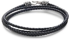 Sterling Silver & Leather Bracelet