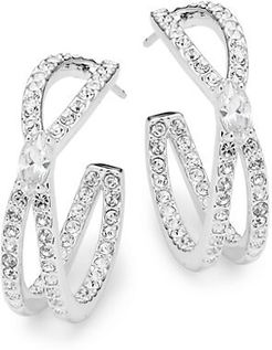 Crystal Intertwine Hoop Earrings