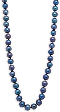 14K Yellow Gold & 8-8.5MM Blue Cultured Freshwater Pearl Strand Necklace