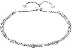 925 Sterling Silver & Diamond Slider Bracelet