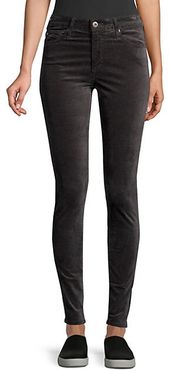 Farrah High-Rise Velvet Skinny Pants