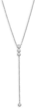 Bridal 14K White Gold & 0.29 TCW Diamond Lariat Necklace