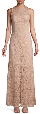 Lace Sleeveless Column Gown