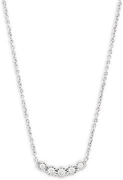 14K White Gold & 0.20 TCW Diamond Chain Pendant Necklace