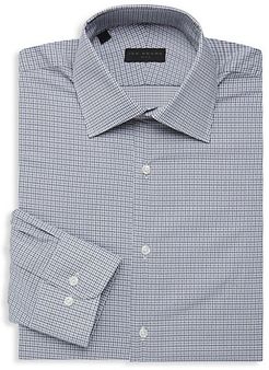 Micro Check Long-Sleeve Dress Shirt