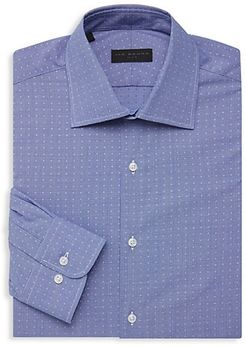 Dotted Long-Sleeve Dress Shirt