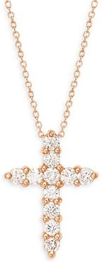 14K Rose Gold & 0.70 TCW Diamond Pendant Necklace