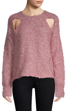 Metallic Cutout Sweater